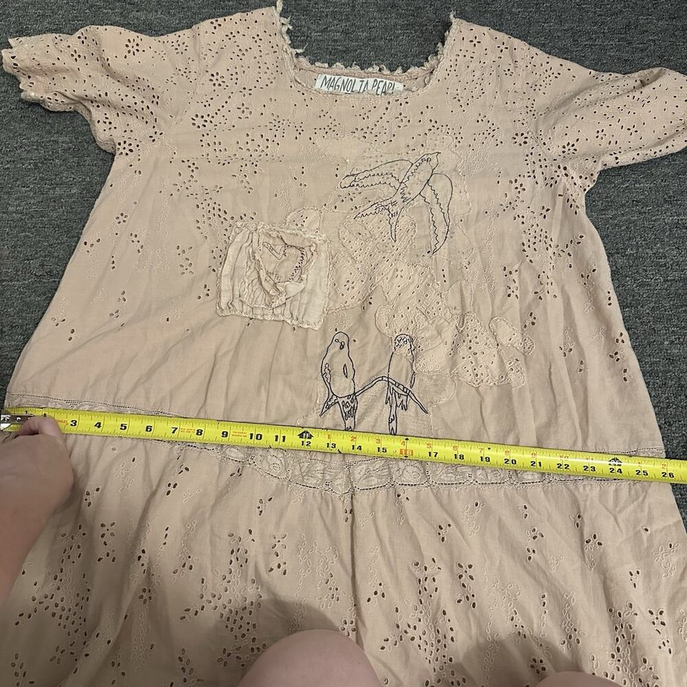 Magnolia Pearl Eyelet VIRGIE Dress Embroidered Birds Color Molly Gorgeous! - Picture 6 of 8